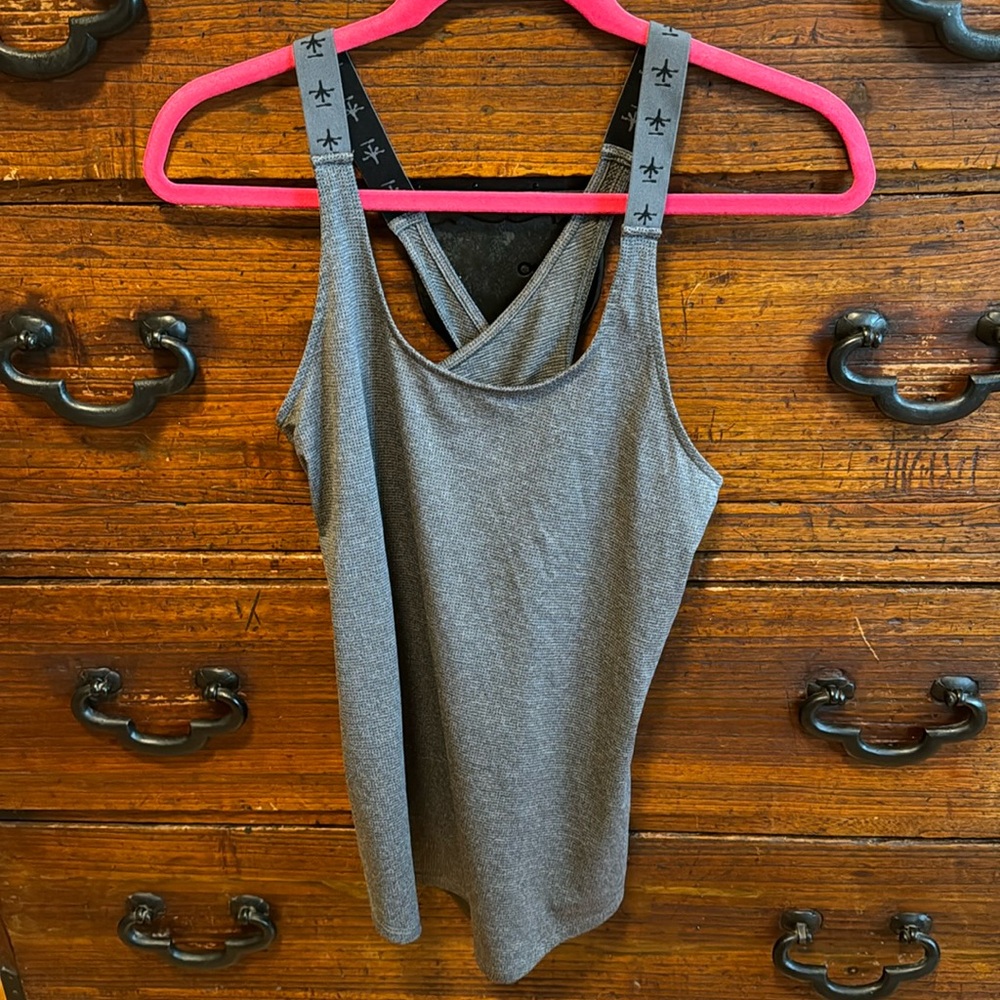 Gray workout tank
